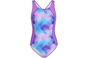 Charmo Girls One Piece Swimsuits Athletic Racerback Bathing Suit 7-16 Years