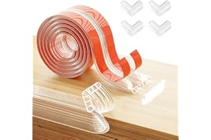 FUHOMI Kantenschutz Baby 4 Meter mit 4 Kantenschutz, Eckenschutz Baby Eckenschutz Kantenschutz Selbstklebend Transparent Tischkantenschutz Eckschutzkanten Baby kindersicherung für Baby Sicherheit (4 Meter)