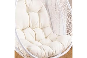 YUWANGG Cuscino per sedia a forma di uovo,Cuscino per poltrona sospesa,cuscino per sedia in rattan,cuscino integrato,Varie opzioni di colore,Adatto per giardini esterni, altalene interne, divani（120*80cm）