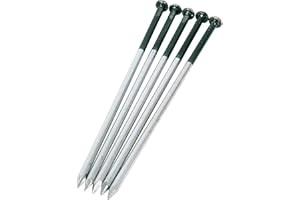 KAHEIGN 50 Piezas Clavos de Césped Artificial de Alta Resistencia, 5mm x 150mm Clavos Galvanizados de Cabeza Redonda Clavo de Acero para Fijación de Césped Falso Astroturf para Suelo Duro o Pedregoso