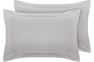 DTEX HOMES Divine Textiles Pair Of Oxford Pillow Cases - Silver
