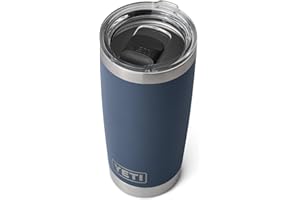 YETI Rambler Tumbler, Vacuum Insulated Stainless Steel Tumbler with Magslider Lid, Navy, 20 oz (591 ml)