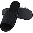 Magtoe House Slippers for Men Open Toe Slippers Adjustable Slippers House Indoor Slipper Shoes Slides Memory Foam Summer Micro Suede Home Slippers