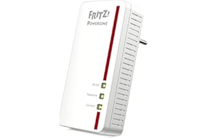 AVM Fritz!Powerline 1260 Single WLAN International Adaptateur / Extension réseau par Ligne électrique PLC Compatible IEEE P1901, 1200 Mbps, Base WiFi AC intégrée, Mesh, 1 Port Gigabit