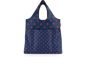 Reisenthel mini maxi shopper plus mixed dots red - borsa shopping pieghevole dal design accattivante - idrorepellente, Couleur:mixed dots red