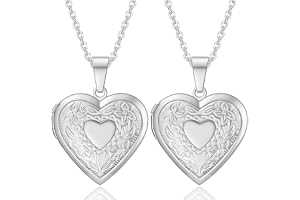 Kawailay 2 stycken öppna medaljong halsband bilder foto hänge kedja rostfritt stål amulett halsband för kvinnor