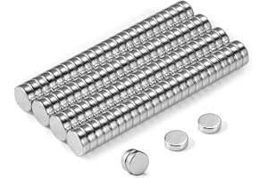 BTLIN Mini Neodymium Magnet, Strong Small Round Magnets for Fridge Whiteboard Magnetic Board Noticeboard Office Crafts 6x2 mm 100Pcs