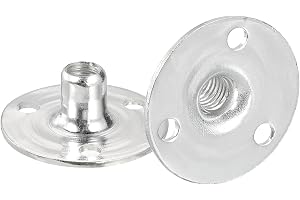 QUARKZMAN T-mutter, skruvad, rund bas, kolstål, M6 x 28 x 1,2 mm, 12 st