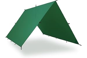 AQUA QUEST AQUAQUEST GUIDE Waterproof Camping Tarp - Ultralight Bivy Shelter or Rain Fly - Camping Essentials for Hiking, Hammock & Survival