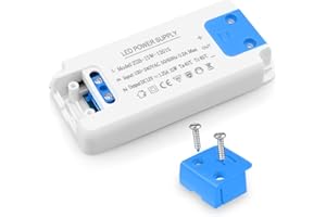 DDLISU Transformador 240V a 12V 1.25A, 15W Driver LED de Baja Tensión, Fuente de Alimentación de CA a CC, Fuente 12V Drive luz Fuente Transformador,Alimentación Driver para Tira LED, LED G4 GU5.3 MR11 MR16