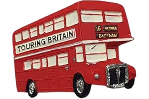 thomas benacci Touring Britain Bus Fridge Magnet - Red Routemaster Double-Decker Souvenir from London England UK/Decoration for Kitchen Home