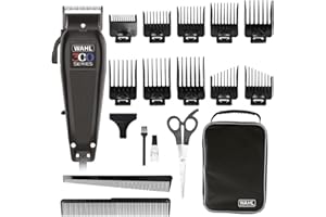 WAHL Home Pro 300 Tondeuse Cheveux De Précision Made in Europe, Filaire, avec Levier pour Dégradés (1mm à 3mm);Lame auto-affutée de qualité, ne tire pas les cheveux 8 sabots, 24+ longueurs de coupe