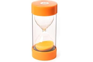 TEMPLE LODGE Jumbo Sand Timer for Kids - Colourful and Attractive - Easy-to-Operate Visual Learning Tool (10 Min - Orange)