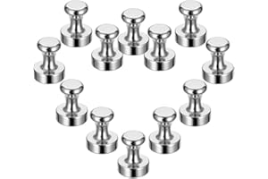 Fridge Magnets Strong, BTLIN Neodymium Magnetic Push Pins Heavy Duty for Magnetic Whiteboard Office Noticeboard Kitchen Map 12pack 12x16MM