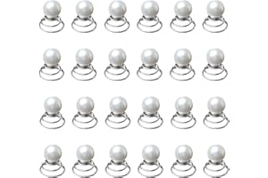 BAIJ Espiral Horquillas para el Pelo,24 Pack Horquillas para Cabello en Espiral Bobinas para Cabello con Perla de Imitación Rhinestone para Boda para Mujeres Nupciales Regalos Fiestas