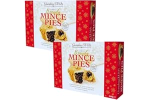 HEZVIC Traditional 4 Mince Pies - Fruit Flavoured Mince Pies - Pack of 2