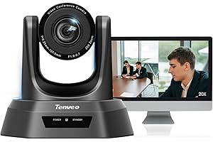 SUFUL Webcam per PC,Tenveo 1080P Full HD Webcam PC,HDMI-SDI-USB 20X Optical Zoom Autofocus Telecamera con Wide Angle,Telecomando Infrarossi-con Funzione Preimpostata Streaming,Plug and Play(HSA-20X)