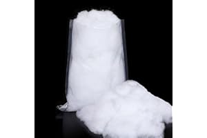 ASOENTIWOX Christmas Artificial Snow Decorative Snow Filling Cotton 200 g / 7 oz, Cotton Decorative Snow Wadding Artificial Snow Blanket Decoration Landscape, Christmas Tree Decoration, Christmas