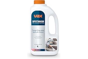 Solución limpiadora Vax SpotWash, jabón para alfombras y limpiador tapicerías, quitamanchas apto para mascotas con fórmula neutralizadora de olores para derrames diarios, aroma Rose Burst, 1L