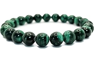 SPILLOX Bracciale Uomo Donna Elastico Da Vere Pietre Preziose Naturali Di 8mm Reiki Idea Regalo Di Natale Originale Diffusore Di Energia Guarigione Equilibrio