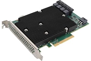 Culnflun Carte SATA, HBA Card, Carte D'extension Contrôleur HBA LSI SAS 9300 16I, PCIe Ethernet Network Card, Contrôleur de Port 16 SAS/SATA 12 Gbit/s Haute Vitesse, pour Windows Linux VMware Freebsd