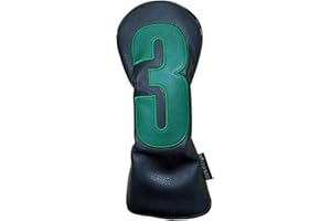 Oshhni Couvre-tête de Club de Golf en Cuir PU, Protection pour Bois, Doublure en Velours, imperméable, Couvre-Chef en Bois de Golf, Cadeau pour