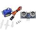 Electronic Spices SG90 Micro Digital Servo Motor 9G with HC-SR04 Ultrasonic Sensor Distance Module