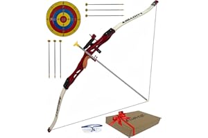 ‎LUOYER Luoyer® Pfeil und Bogen Set Bogenschießen für Kinder und Jugendliche Einsteiger Sportbogen mit Saugnapf-Pfeilen 3-teiliger Take-Down Recurvebogen Innen Auβen Gartenspiel