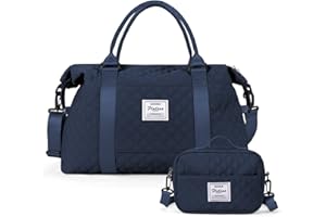 HYC00 Sac de Voyage Femme Cabine Avion Ryanair Bagage Cabine50x40x20Easyjet Sac de Sport Week Format de Séparation Sec et Humide Duffle Bag Sac de Weekend à Main Etanche avec Trousse de Toilette,Bleu marine