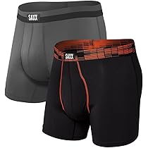 Heren Saxx Quest Quick-Dry Mesh Fly Oartiz Boxer Zwart