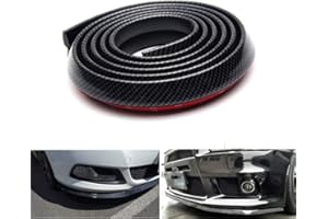 Protector de Parachoques, CompraFun Coche Alerón Labio Delantero Caucho 2.5M Universal Protector Pegatina de Parachoques de Coche Delantera Lip Bumper Falda de Coches Fuerte Pegajoso (Negro+Plata)