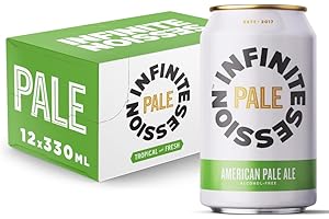 Infinite Session Pale - Alcohol-Free Beer, Award-winning Pale Ale, Full Bodied, Low Calorie, Zero Sugar, Gluten-Free, Brewed in the UK, 12 x 330ml cans
