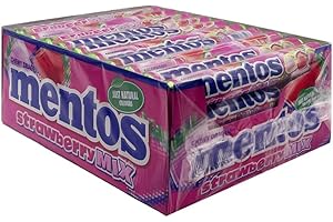Paquet de 40 rouleaux dragées Mentos strawberry mix