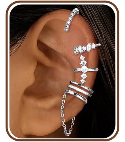 Set 64 Pz Orecchini A Clip E Cuff Non Piercing - Ipoallergenici