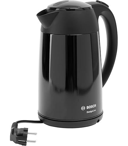 Bosch Kompakt Toaster DesignLine TAT4P420DE, integrierter Edelstahl-Brötchenaufsatz, mit Abschaltautomatik, mit Auftaufunktion, perfekt für 2 Scheiben Toast, Liftfunktion, 970 W, Edelstahl/schwarz