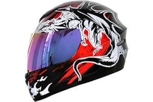 Zorax ZOR-819 Dragon S (55-56cm) Full Face Motorbike Motorcycle Helmet Road Legal ECE 2206 + Iridium Visor