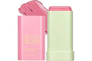 TBEAUTFAVE Lipstick Blusher Stick, 3 in 1 Cream Blush for Lip Cheek Eye, Waterproof Lightweight Blush Stick, Cream Bronzer Cream Blusher Moisturize and Buildable Blush for Makeup, Pink