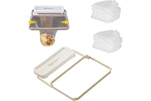 DOG'S BOOTY Sieb für Spülbecken Sink Strainer Kitchen Sink Filter Faltbarer Waschbecken Sieb Spülbecken Sieb mit 50 Stück großformatigen Filternetzbeuteln für Gemüse Obst Küchenreste Küche Sieb Teesieb,Weiß