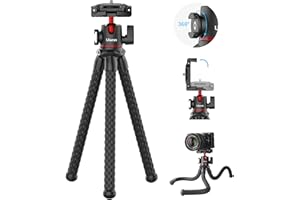 Statyw do telefonu, ULANZI MT-33 iPhone elastyczny statyw, statyw ośmiornicy obracający się o 360 w uchwyt na zimną stopę, uchwyt na telefon do filmowania dla iPhone 14 13 12 11 Pro Max i małych aparatów