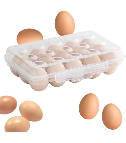 Boîte à Œufs 18 Emplacements – Rangement Transparent Empilable Pour Réfrigérateur, Plastique Robuste Et Pratique