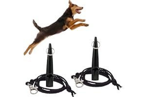 TUKNN Dog Whistle, Dog Whistles for Recall, Dog Training Whistles, Dog Whistle to Stop Barking Control, Ideal for Dog Training (Black)