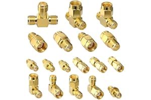 YILIANDUO Kit de Conector SMA SMA Macho/Hembra a SMA Hembra/Hembra Kit de Adaptador coaxial RF para Antena WiFi Cable de extensión coaxial Dispositivo LAN inalámbrico SDR Dongle …