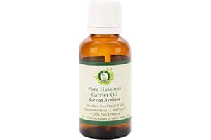 R V Essential Pure Hazelnut Carrier Oil 50ml (1.69oz)- Corylus Avellana (100% Pure and Natural Cold Pressed)