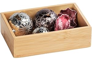 WENKO Depósito de bambú Terra- repisa para el baño Capacidad: 0.5 l, Bambú, 15 x 4.5 x 10 cm, natural