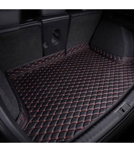 LZGBMNB Car Cargo Liners For Ford Kuga 2019 2020 2021 2022 2023 2024, Full Coverage Leather Boot Liner, Car Boot Protector Interior Accessories,Black - View #2
