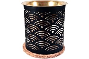 Aromafume Rainbow Oil Burner/Diffuser with Candle Brass - Essential Oil Aroma Diffuser for SPA, Yoga, Meditation, Home Fragrance - 10ml Essential Oil Included