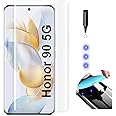 NISHTECH Advanced HD+ Curved UV Tempered Glass Screen Protector Designed for Honor 90 5G (2024) || Full Screen Coverage with Easy Installation Kit (Anti-Scratch)