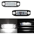 OZ-LAMPE LED Number Plate Lights for Volvo S80 V70 XC60 XC70 XC90 V50 S40 C30 Before Facelift, Car License Number Light, 18 SMD Automotive Plate Lamps Bulbs Assemblies Kit Canbus Error Free, 2 Pcs