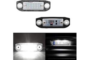 OZ-LAMPE LED Number Plate Lights for Volvo S80 V70 XC60 XC70 XC90 V50 S40 C30 Before Facelift, Car License Number Light, 18 SMD Automotive Plate Lamps Bulbs Assemblies Kit Canbus Error Free, 2 Pcs