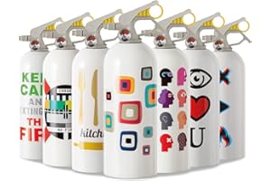 EXTINGUA Estintore Casa Omologato ABF 1 kg Estintore Schiuma Presa Antipanico Regalo Uomo Donna per Uso Domestico, Cucina, Auto, Barca, Mini Estintore per Interni, 1 pz